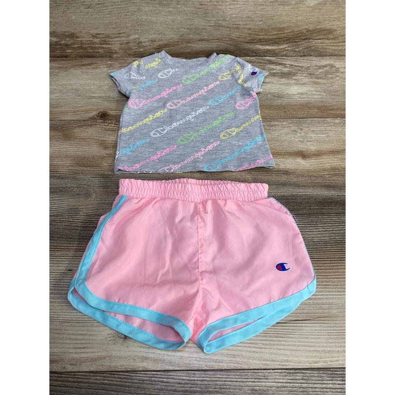Champion 2pc Shirt & Shorts Grey sz 6-9m Grey 6m