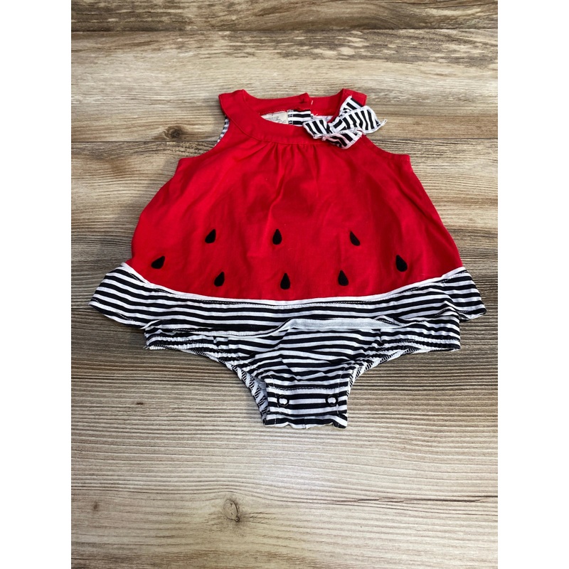 First Impressions Watermelon Skirted Sunsuit Red sz 3-6m Red 3m