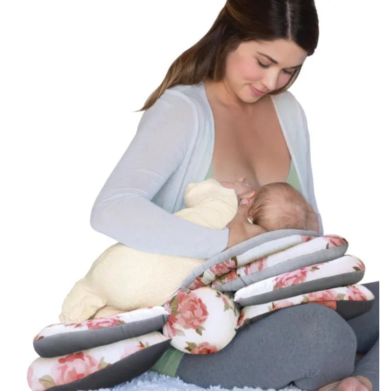 Infantino Elevate Adjustable Nursing Pillow Pink Floral