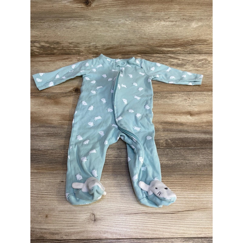 Just One You Bunny Print Sleeper sz 6m Blue 6m