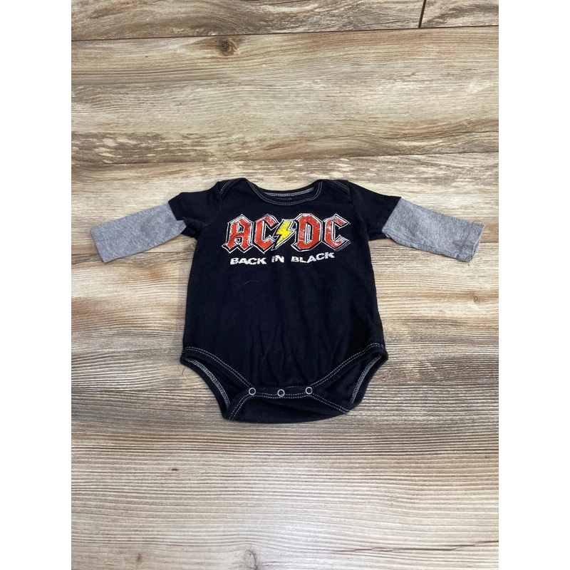 Live Nation Merchandise ACDC Bodysuit Black sz 6m Black 6m