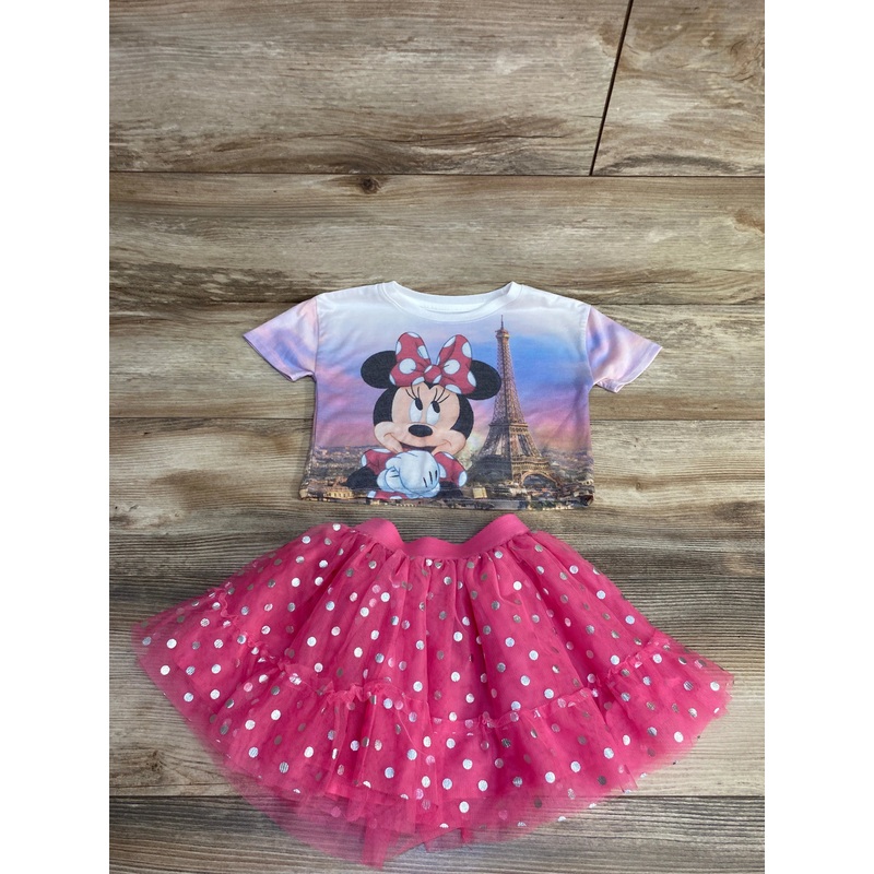 Minnie Mouse 2pc Shirt & Polka Dot Tutu White sz 2T White 2T
