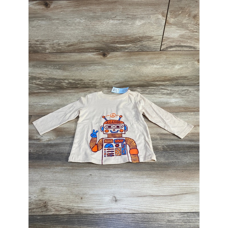 NEW Cat & Jack Robot Shirt Beige sz 18m Beige 18m
