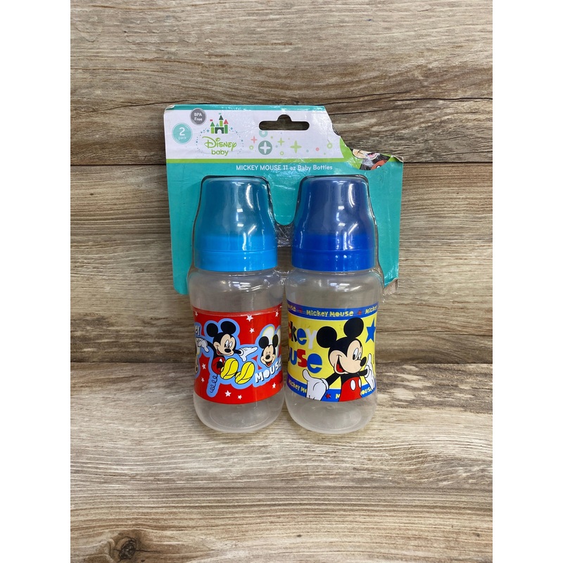 NEW Disney Baby Mickey Mouse 2pk Bottles 11 oz.