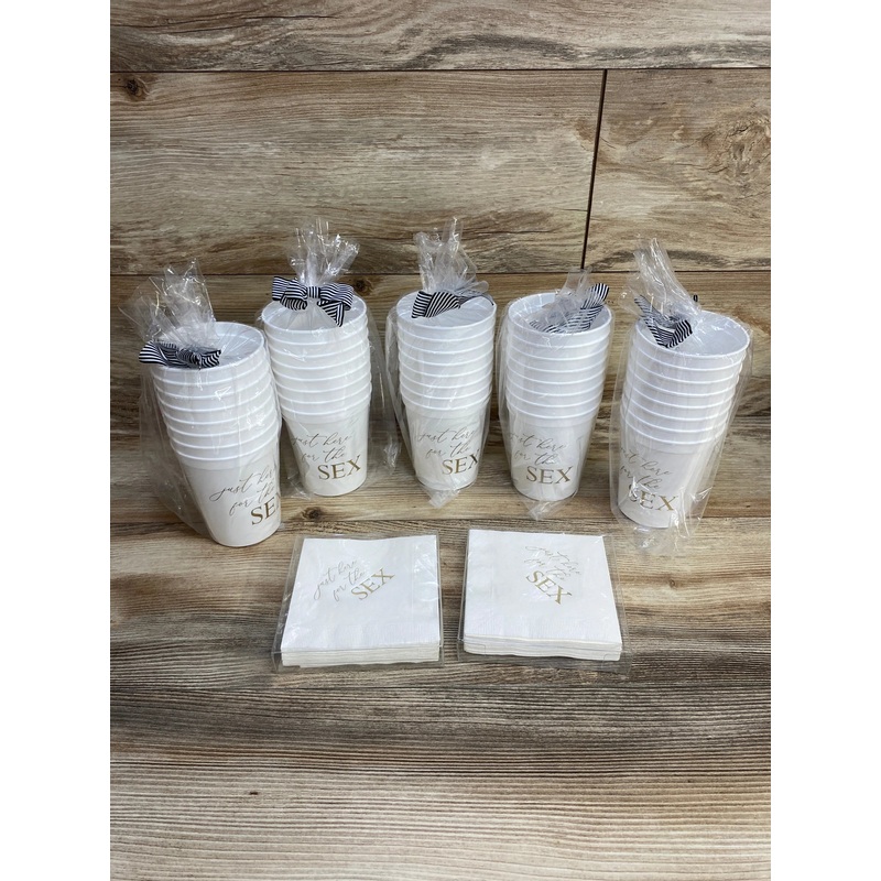 NEW Gender Reveal Cups & Napkins