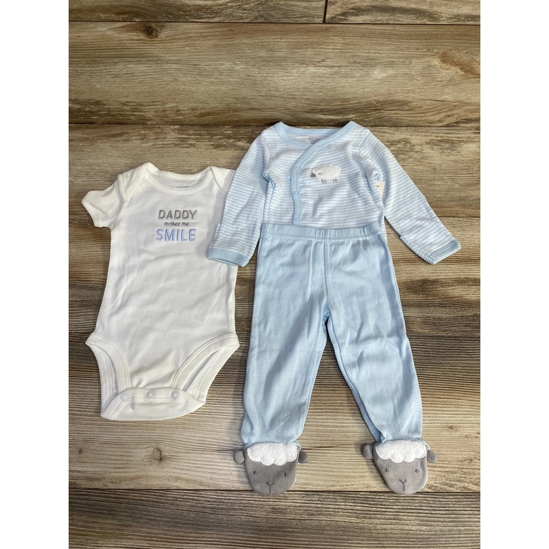 NEW Just One You 3pc Sheep Kimono Set Blue sz 3m Blue 3m