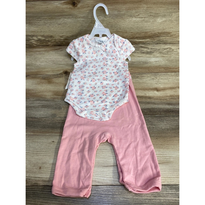 NEW Nicole Miller 3pc Floral Bodysuit + Jumpsuit + Headband White sz 6-9m White 6m