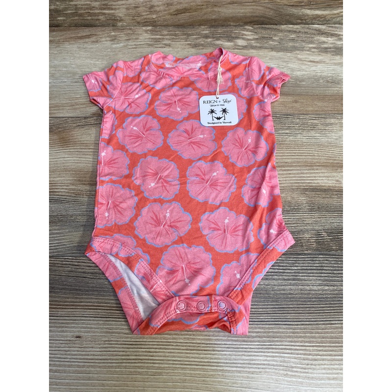 NEW Reign + Skye Floral ‘Hapa’ Onesie Pink sz 0-6m Pink Newborn