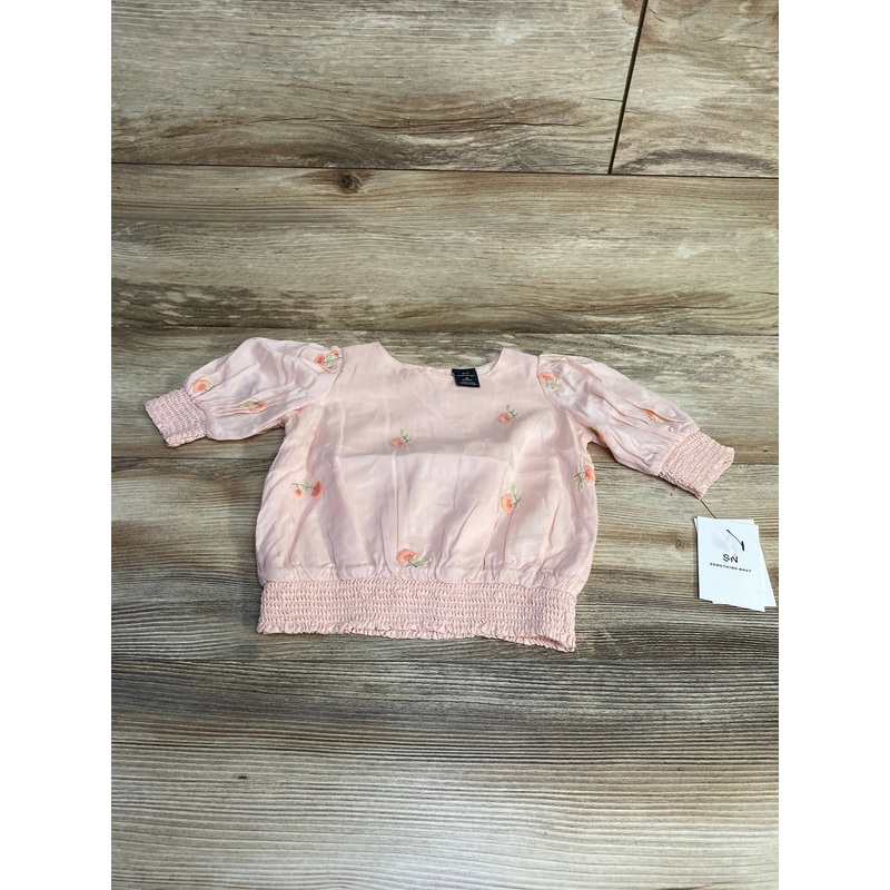 NEW Something Navy Floral Embroidered Top Pink sz 18m Pink 18m