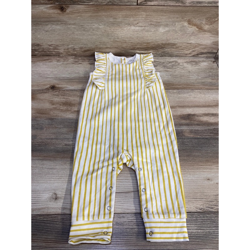 Pehr Striped Ruffle Romper White sz 12-18m White 12m