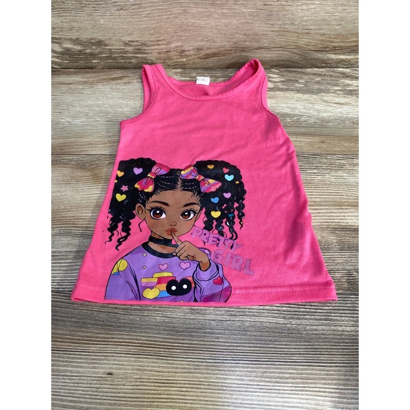 Shein Graphic Tank Top Pink sz 6-9m Pink 6m
