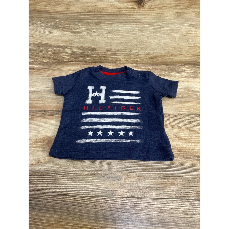 Tommy Hilfiger Flag Shirt Navy sz 0-3m Navy Newborn