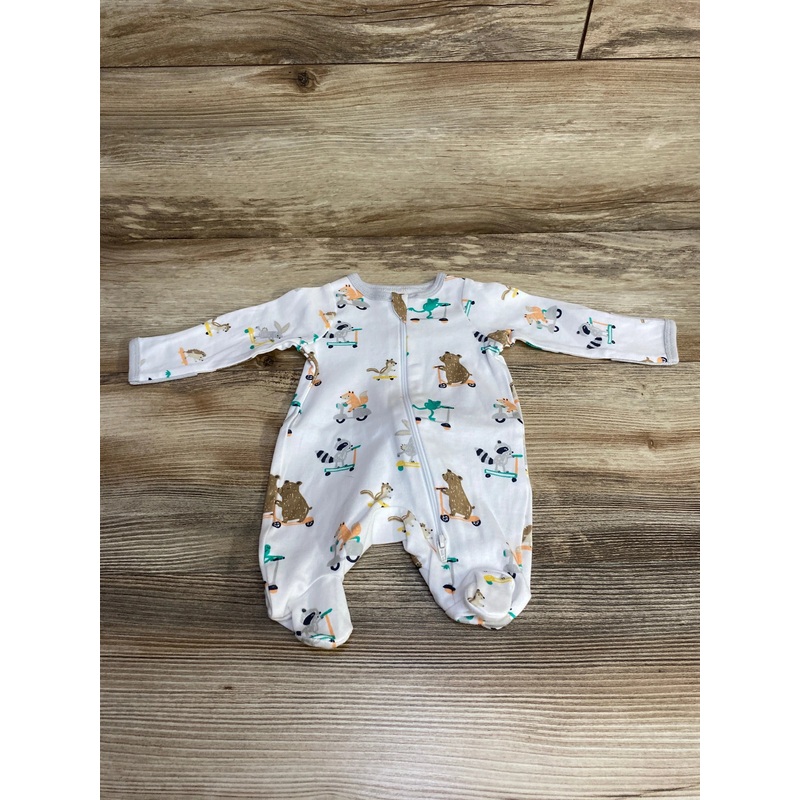 Wonder Nation Animal Print Sleeper White sz Preemie White Preemie