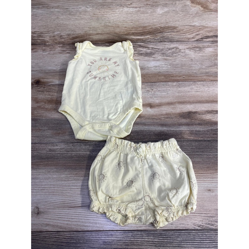 Baby Gap 2pc You Are My Sunshine Bodysuit & Shorts Yellow sz 3-6m Yellow 3m