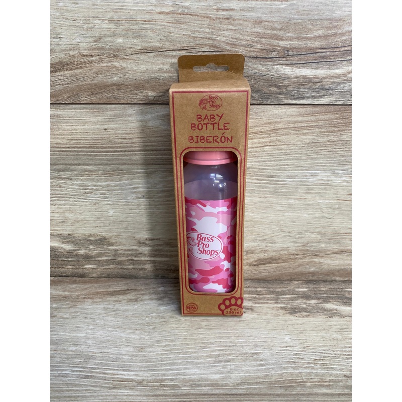 Bass Pro Shops 8oz Baby Bottle, Pink Camo