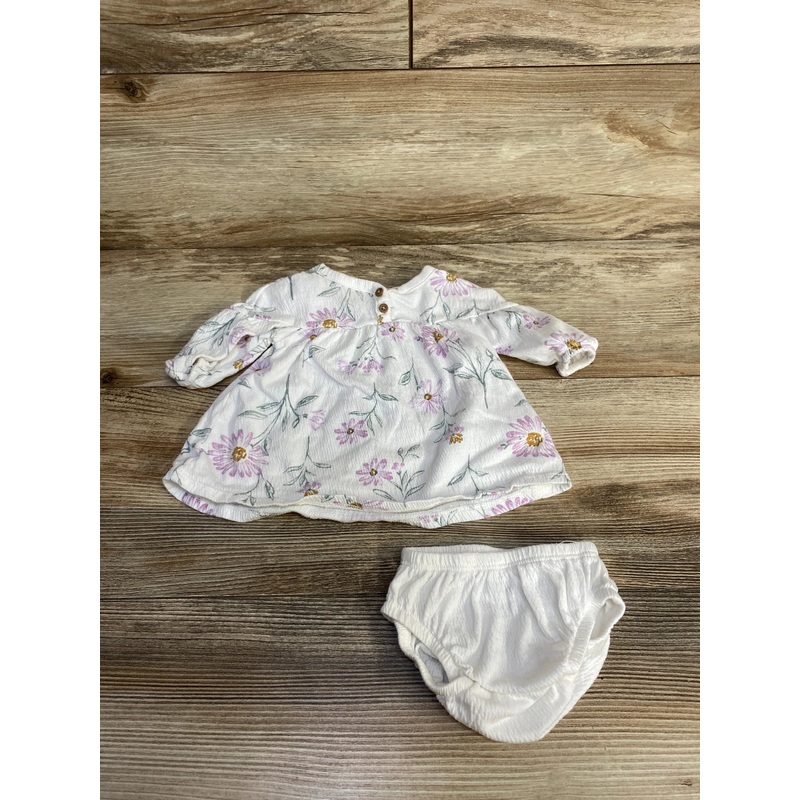 Carter’s 2pc Floral Dress & Bloomers White sz Newborn White Newborn