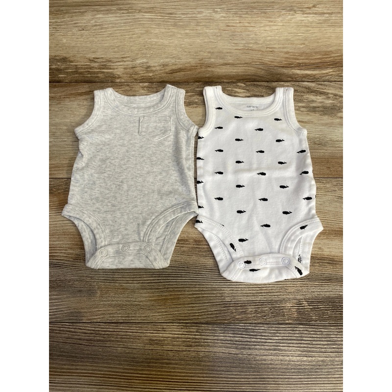 Carter’s 2pk Tank Bodysuits White sz Newborn White Newborn
