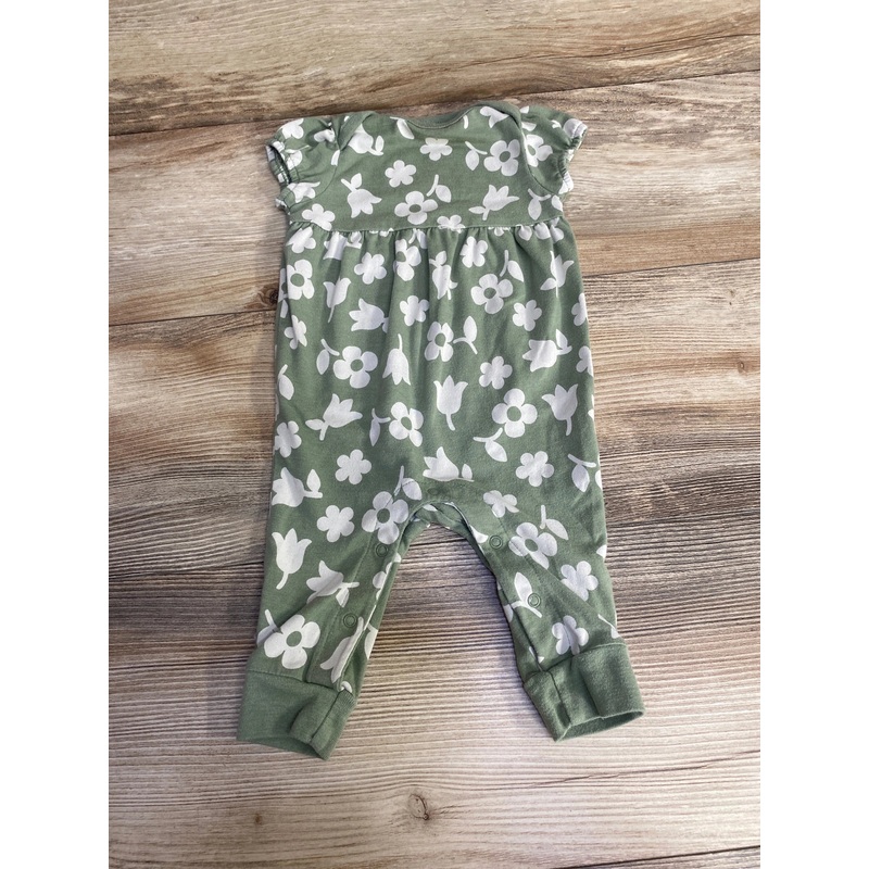 Cat & Jack Floral Romper Green sz 0-3m Green Newborn
