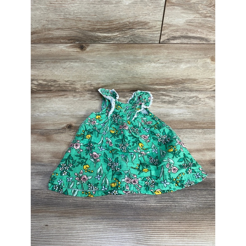 Cat & Jack Sleeveless Floral Dress Green sz 12m Green 12m