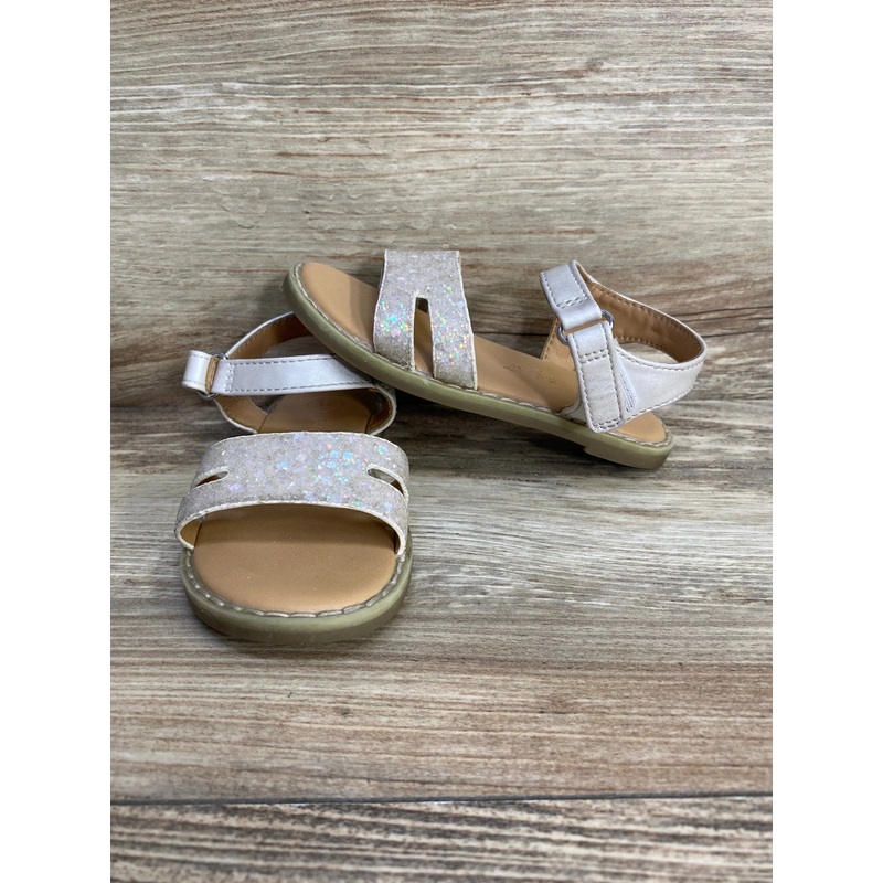 Cat & Jack Toddler Glitter Strap Sandals sz 6c