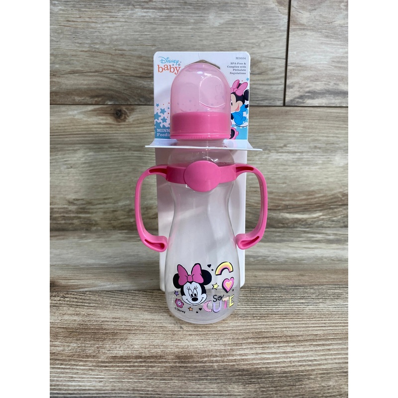 Disney Baby Minnie Mouse 8 Oz. Easy-Grip Bottle, Pink