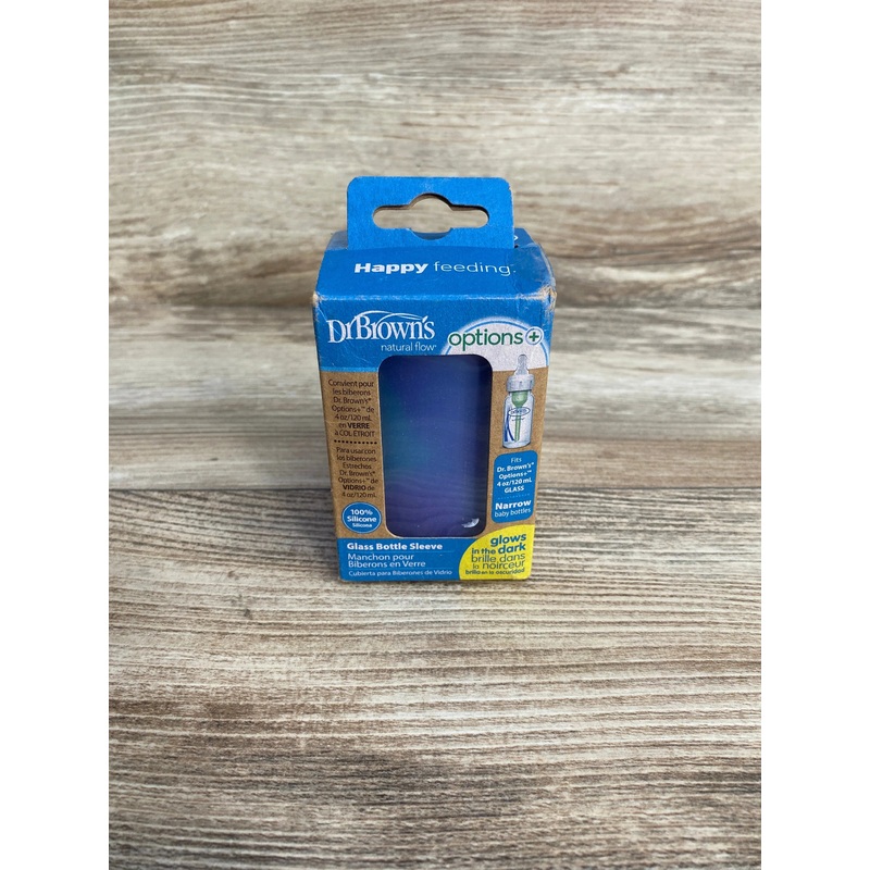Dr. Brown’s Options+ Glass Baby Bottle Sleeve  4 oz, Glow-in-the-Dark