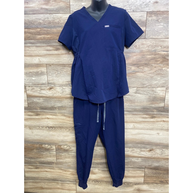 FIGS Maternity Scrub Top & Joggers Navy sz Large Navy