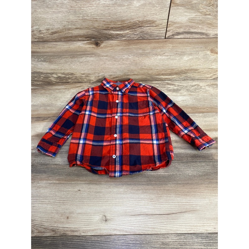 Gymboree Plaid Button Up Shirt Red sz 2T Red 2T