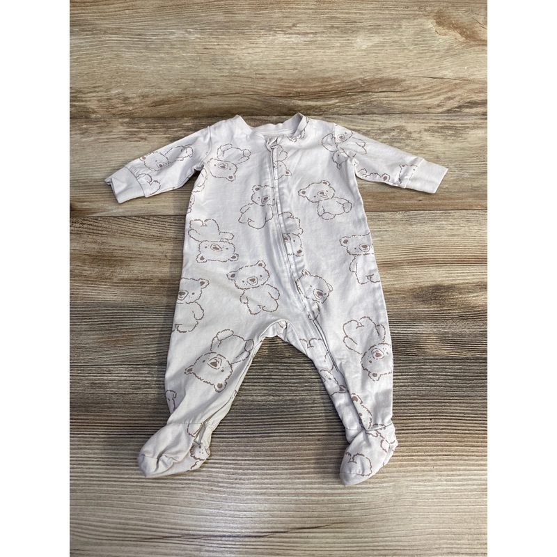 H&M Bear Print Sleeper Beige sz Preemie Beige Preemie