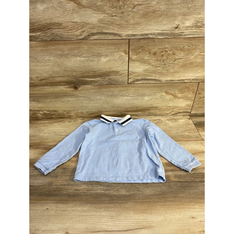 Jacadi Long Sleeve Polo Shirt Blue sz 4T Blue 4T