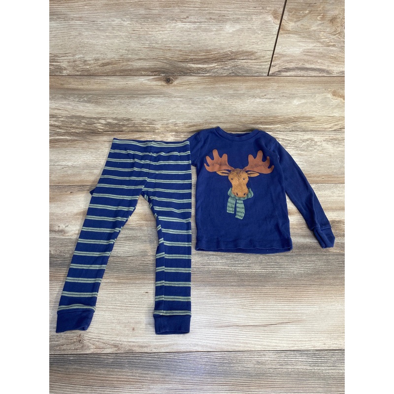 Just One You 2pc Moose Pajama Set Navy sz 3T Navy 3T