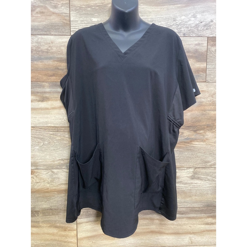 Medcouture Scrub Top Black sz 2XL Black