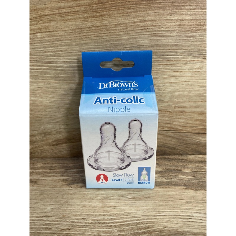 NEW Dr. Brown’s Level 1 Anti-Colic 2pk Nipple 0m+