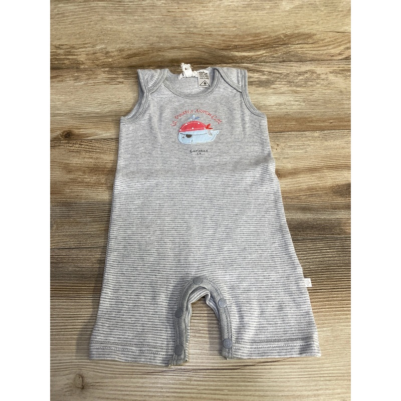 NEW Earth Nymph Striped Romper Grey sz 6-12m Grey 6m