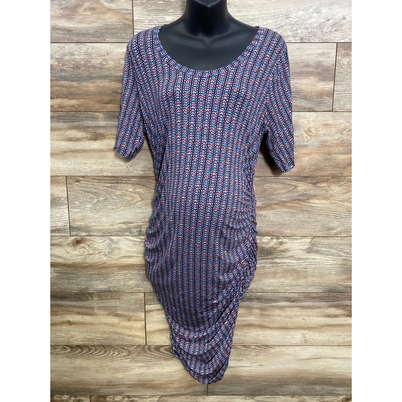NEW Motherhood Maternity Bodycon Dress sz Large Multicolor Maternity Large