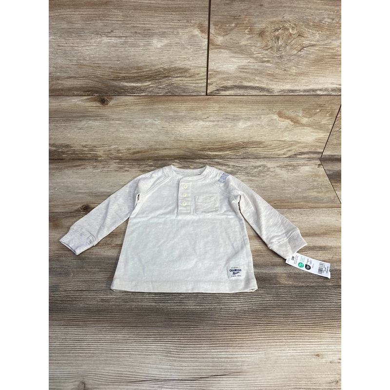 NEW Oshkosh Henley Shirt Oatmeal sz 12m Oatmeal 12m