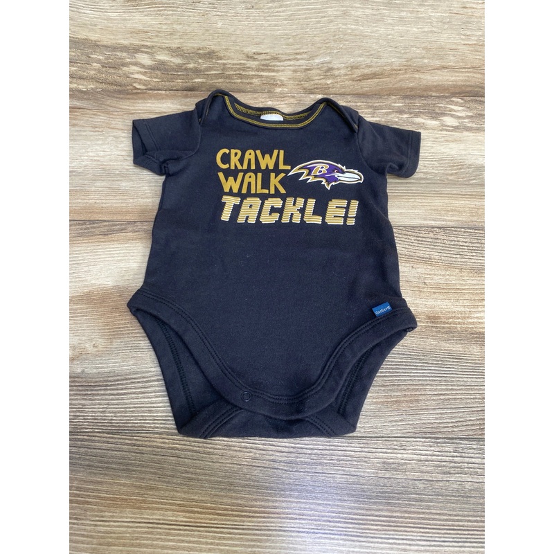 NFL Team Baltimore Ravens Bodysuit Black sz 0-3m Black Newborn