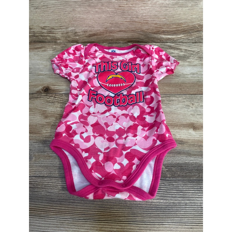 NFL Team This Girl Loves Football Bodysuit Pink sz 6-12m Pink 6m