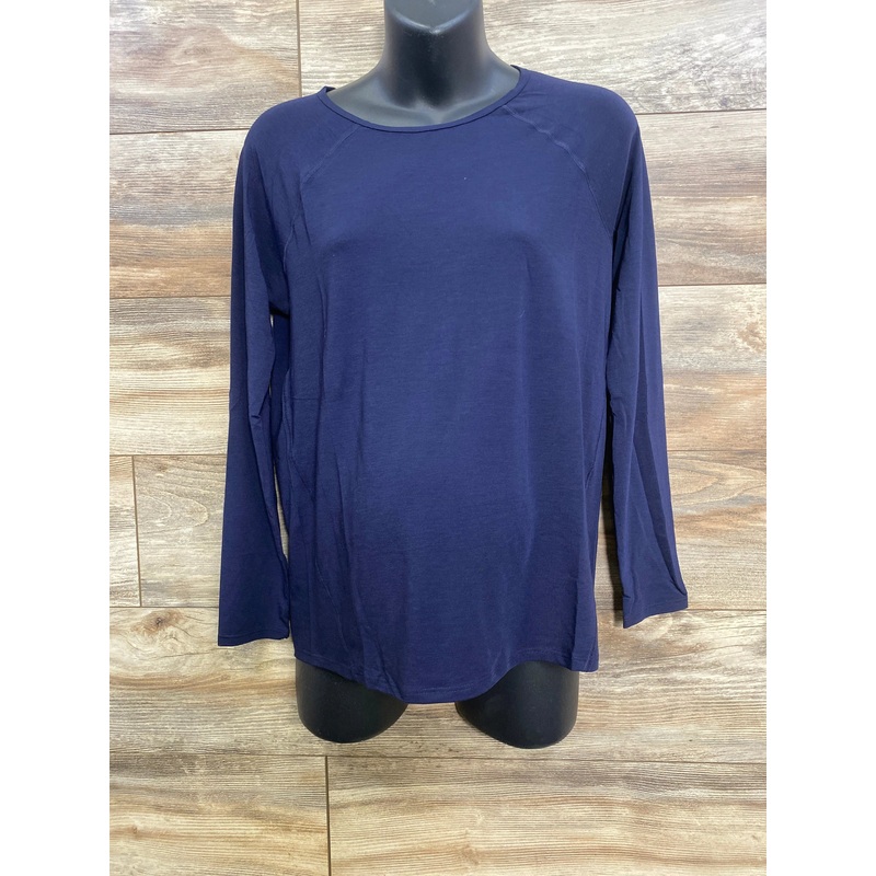 NWOT Gap Maternity Breathe Long Sleeve Shirt Navy sz Small Navy Maternity Small