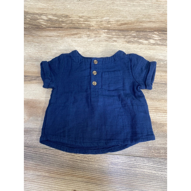Old Navy Henley Shirt Navy sz 0-3m Navy Newborn