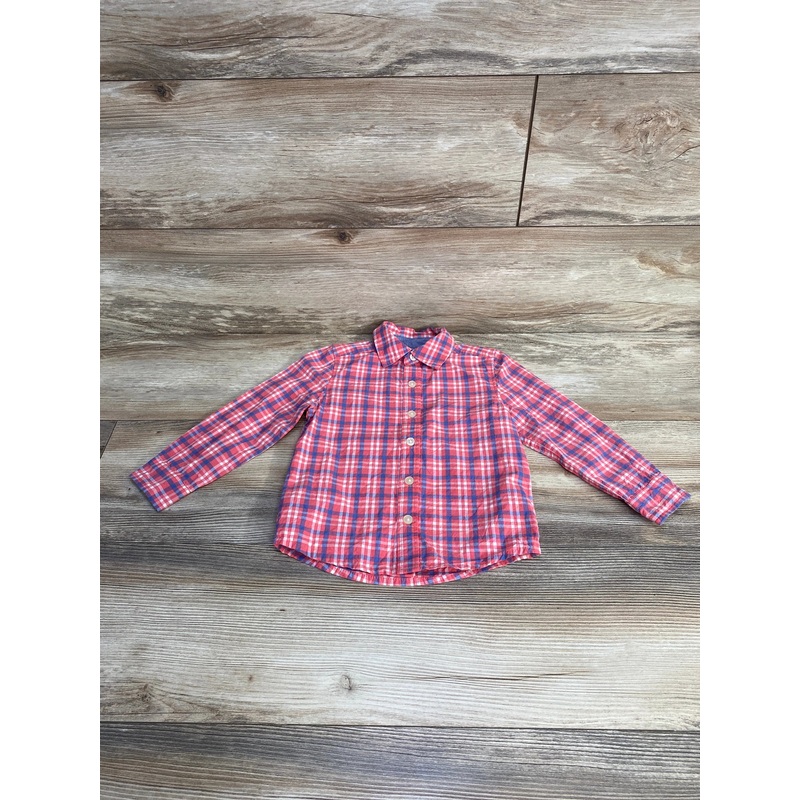 OshKosh Plaid Button-Up Shirt sz 3T Pink 3T