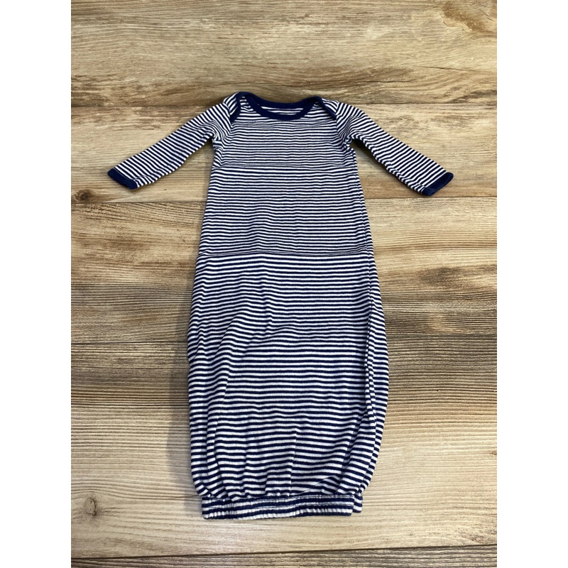 Simple Joys Striped Gown Navy sz 0-3m Navy Newborn