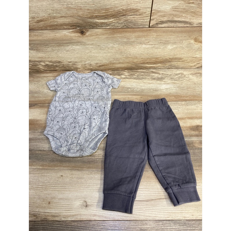 Carter’s 2pc Bear Print Bodysuit & Pants Grey sz 9m Grey 9m