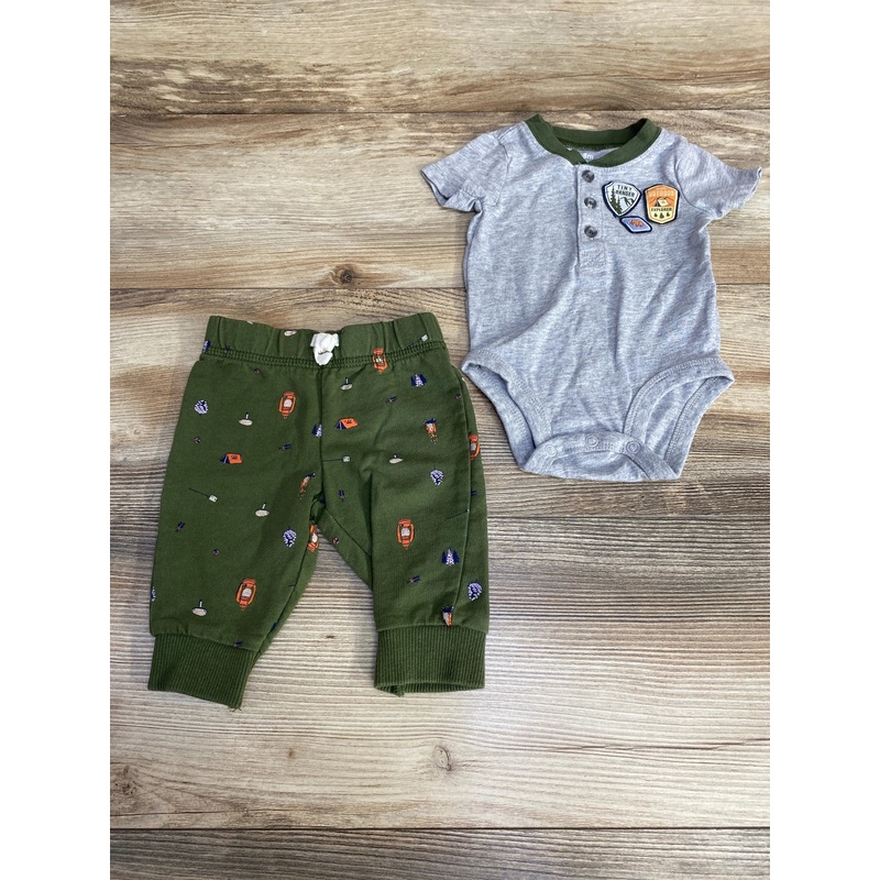 Carter’s 2pc Henley Bodysuit & Pants Grey sz 3m Grey 3m