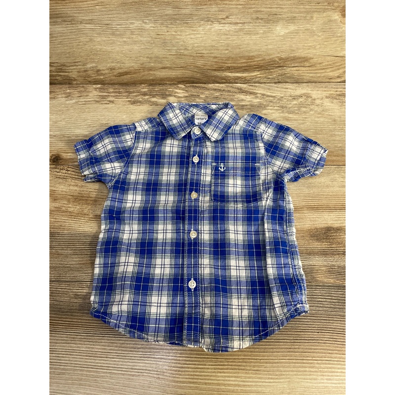 Carter’s Plaid Button-Up Shirt Blue sz 18m Blue 18m