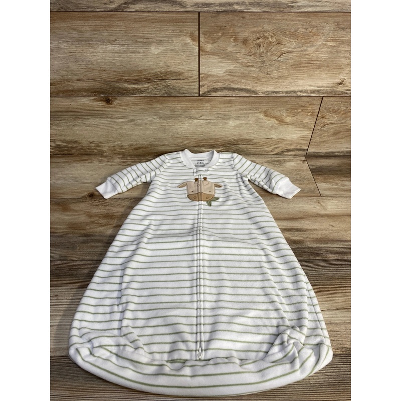 Carter’s Striped Fleece Sleep Sack White sz 3-6m White 3m