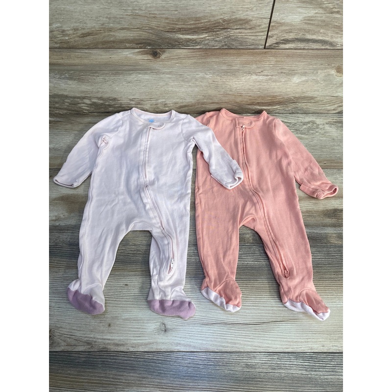 Cloud Island 2Pk Sleepers Pink sz 3-6m Pink 3m