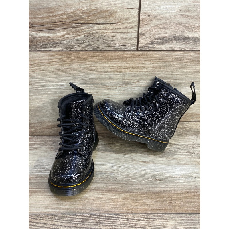 Dr. Martens 1460 Lace Up Boots in Black Cosmic Glitter sz 7c