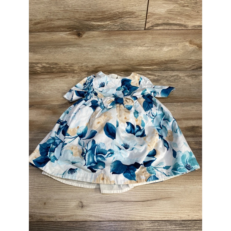 Janie and Jack Floral Dress White/Blue sz 18-24m White 18m