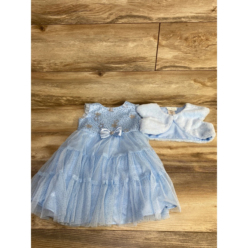 Jona Michelle 2pc Sequin Stars Tulle Dress Blue sz 3T Blue 3T